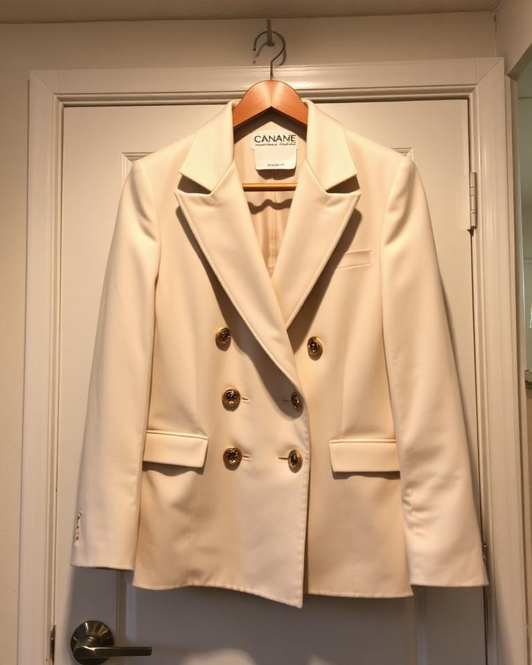 Original product photo — Cream double-breasted blazer