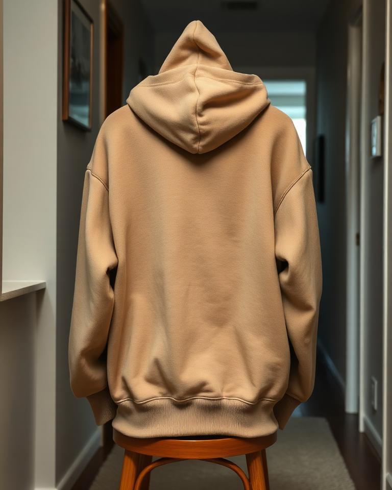 Original product photo — Sand oversized hoodie